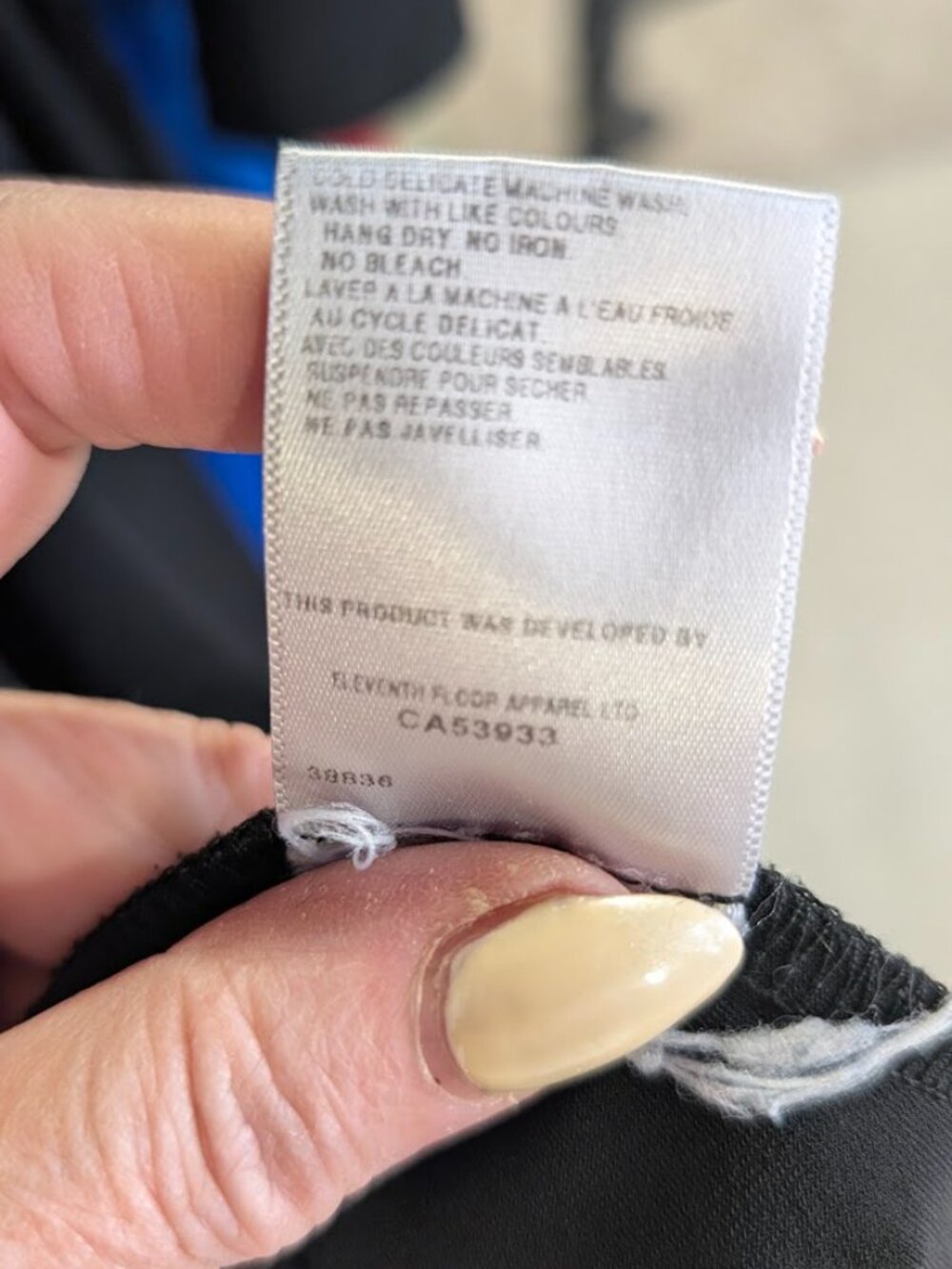 J. Michaels Black Open Front Jacket -L- Draped Hem - Picture 5 of 6